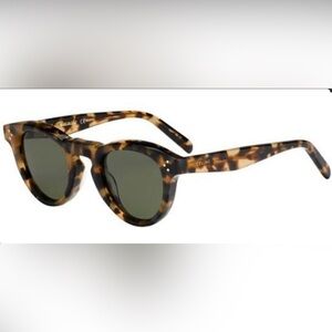 Celine Black Round Acetate Sunglasses